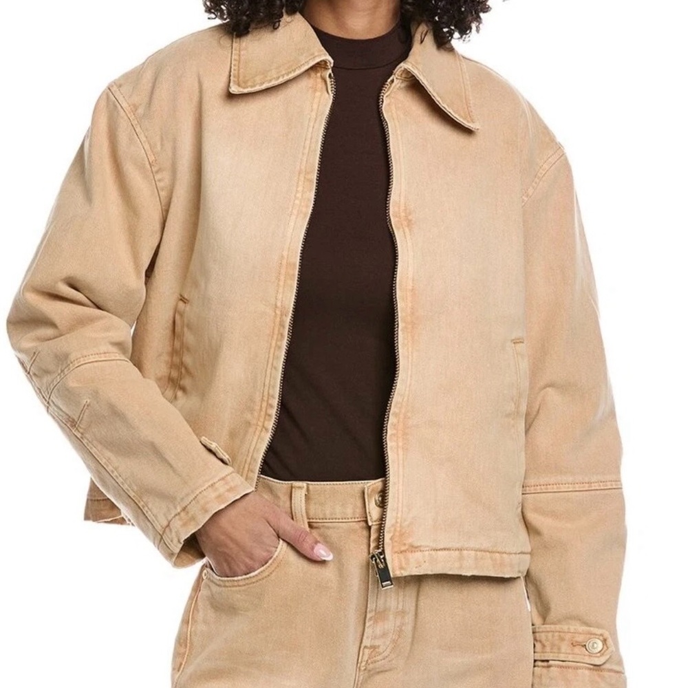 7 For All Mankind Sand Dune Workwear Full Zip Jacket Women’s M
